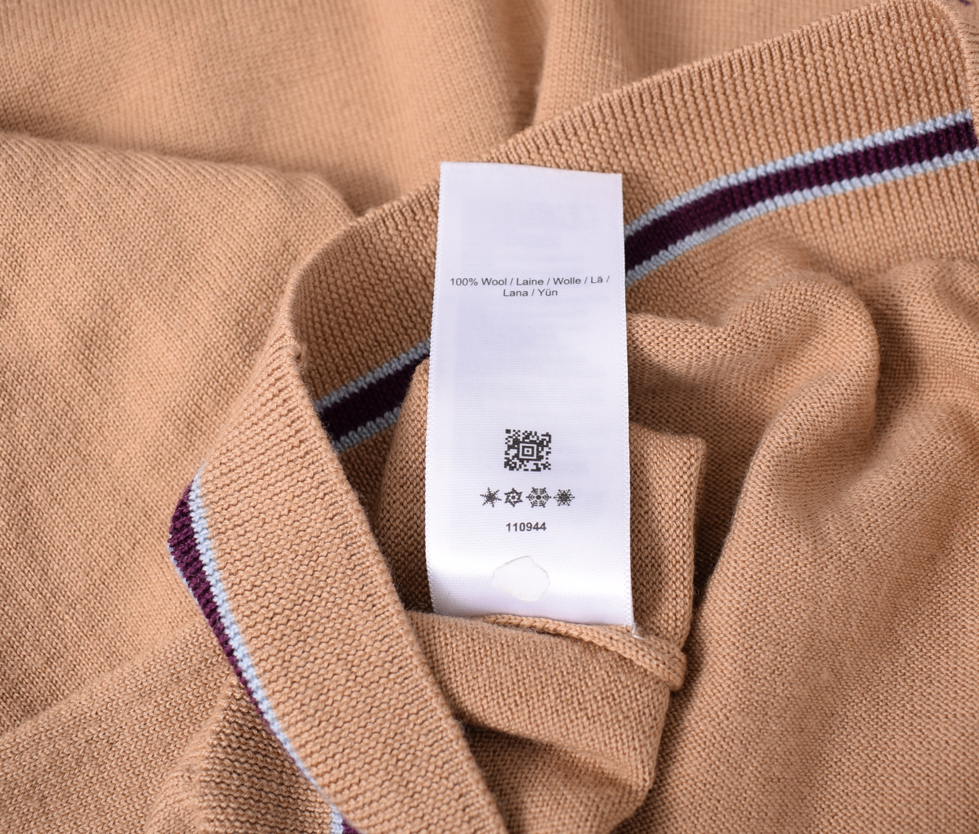 Fred Perry Pullover 100% Merino Wolle Sweatshirt Herren Gr.M Rollkragen 152325 - Bild 7 von 8